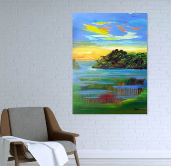 Beyond The Naked Eye- seascape landscape in a room