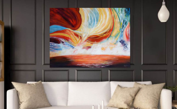 Force of Nature Powerful happy painting in a room