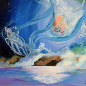 Invisible Sea painting- seascape landscape, peaceful