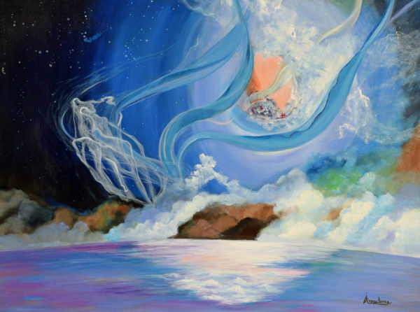 Invisible Sea painting- seascape landscape, peaceful
