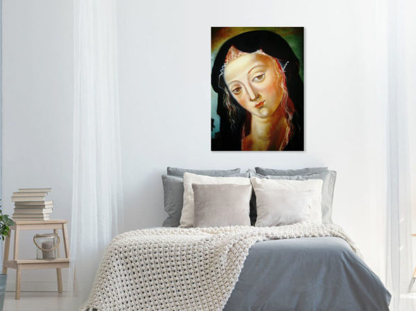 Mary painting in a bedroom