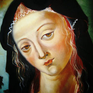 Mary painted portrait, Pintoricchio (Bernardino di Betto) ,Madonna and Child, fine art, painting, arrachme