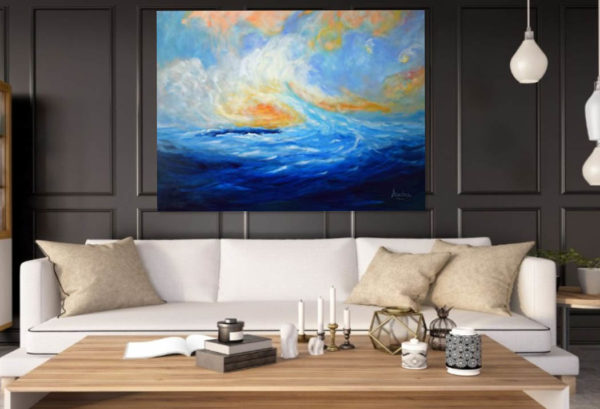 Our Dreams make Us come Alive painting seascape in a room