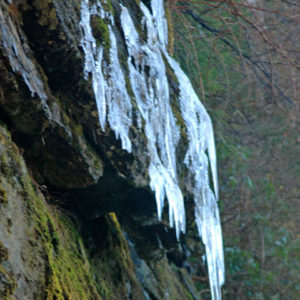 Possibilities-Photography of hanging ice in rock
