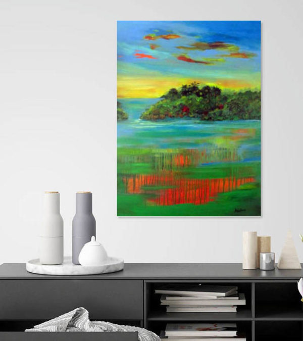 Sultry Sunset Painting In A Room