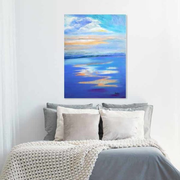 Wispy Passion seascape painting in a room