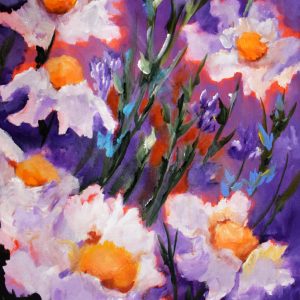 Cheerful Flowers- Impressions of beautiful purple and white