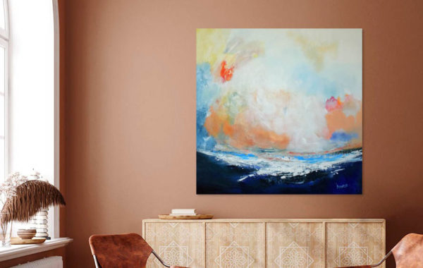 Music of the Sea - atmospheric seascape painting on a wall