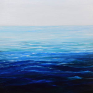 Beyond Pretense 2- powerful deep blue seascape painting by Arrachme
