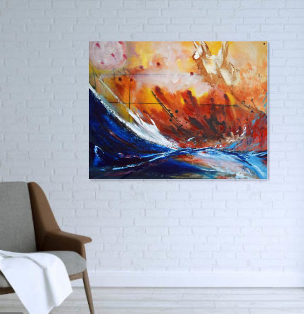 lost a sea painting in a room- seascape