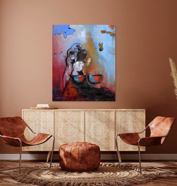 Large Mother daughter painting- News of The World
