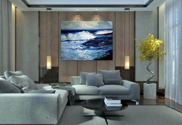 Convergence Seascape Painting In A Room