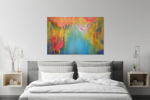 Large seascape paing in a bedroom- Mining Underwater 1