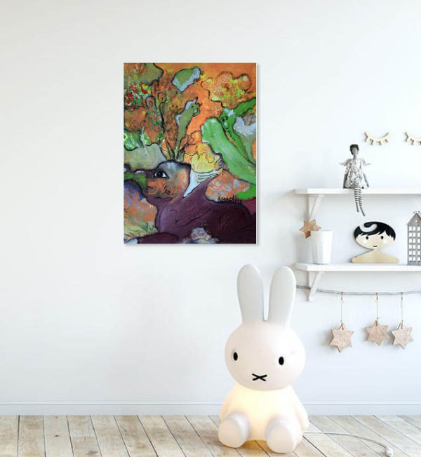 Whimsical fun painting in a room- Excuse me Madam