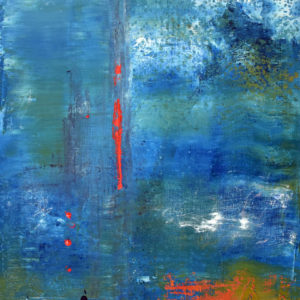 Brilliant blue minimalist painting that evokes personal freedom.