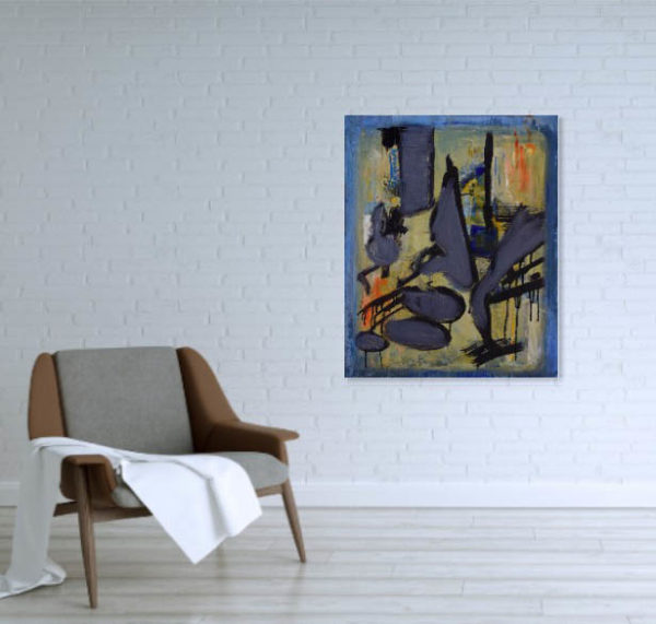 wall street painting in a room - abstract expressionism