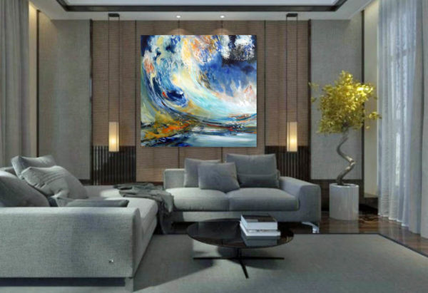 Phoenix seascape painting in a room