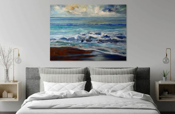 Beacon of Light In A Bedroom- oil on canvas- Interior Design
