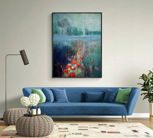 Refuge painting in a modern room