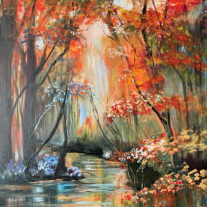 At The River's Edge painting for class 2022