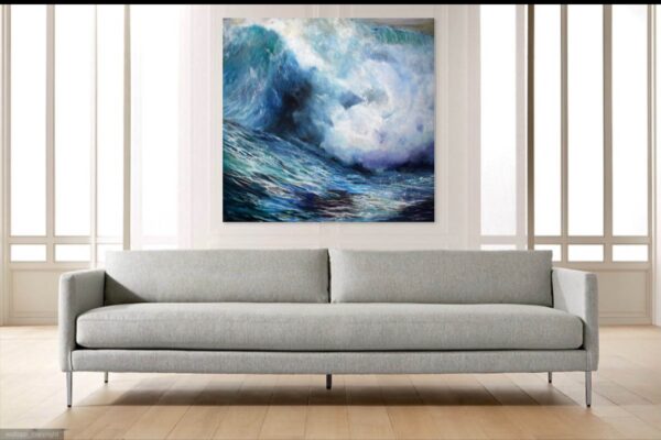 Powerful Sea 2 over a white sofa