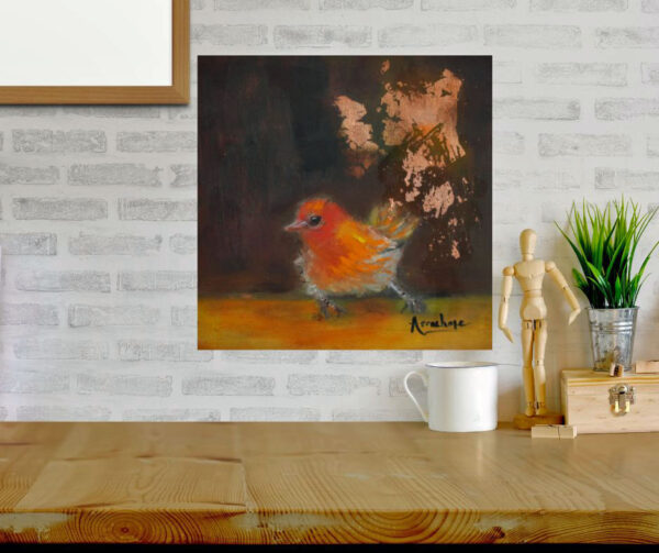 Wild Citizen 6- oil quirky bird paintings